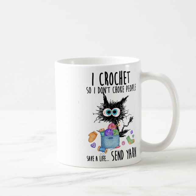 Mug Chat I Crochet Donc je n'étouffe pas les gens sauv (Droite)