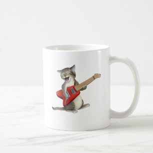 Mug Chat jouant la guitare