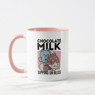 Mug Chat Kawaii au Lait Chocolat – Boisson Confort et