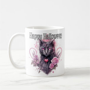 Mug Chat Kitty noir Bonne Halloween