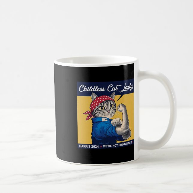 Mug Chat Lady Nous ne rentrons pas Kamala Harris 2024  (Droite)