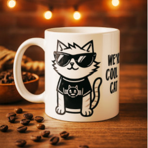 Mug Chat le plus frais du monde avec lunettes de solei