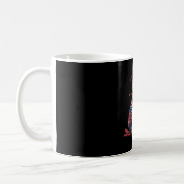 Mug Chat Leaf Automne Bonjour Automne Funny Chat Kitte (Gauche)