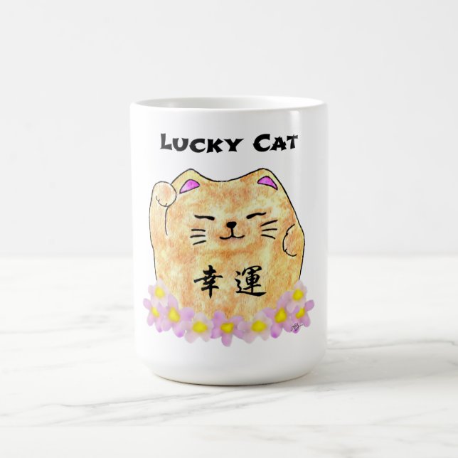 Mug Chat Lucky (Maneki Neko) - "Chat Lucky" (Centre)