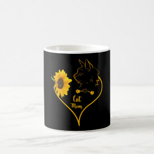 Mug Chat Maman avec tournesol mignonne Amoureux de les