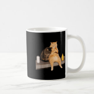 Mug Chat Mangeant Un Hot Dog Drôle Vintage Chat Hommes