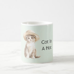 Mug Chat Mint dans un Chapeau