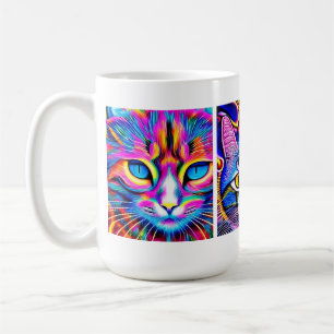 Mug Chat mystique   Art psychédélique