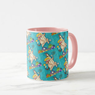 MUG CHAT N'FITZ EN COUCHER D'ANNIVERSAIRE, GÂTEAU ET B