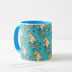 MUG CHAT N'FITZ EN COUCHER D'ANNIVERSAIRE, GÂTEAU ET B