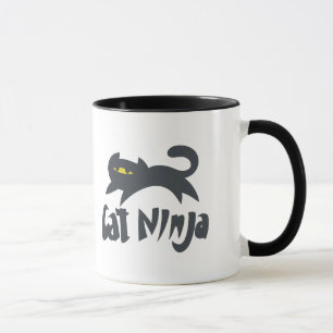 Mug Chat ninja - Choisissez la couleur arrière - plan