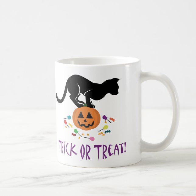 Mug Chat noir à coller ou à traiter (Droite)