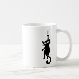 Mug Chat Noir Art Mural Minimaliste Imprimable, Mode M