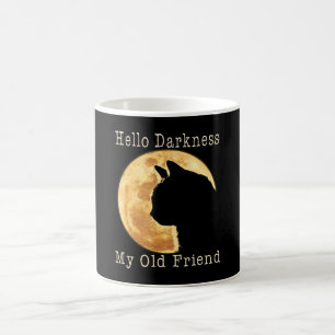 Mug Chat noir Bonjour l'obscurité Mon vieil ami
