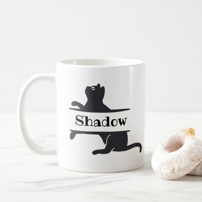 Mug Chat noir Customisé (Avec donut)