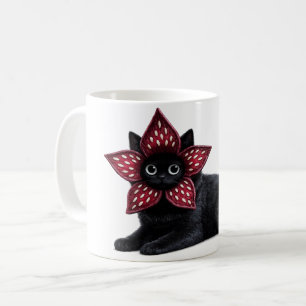 Mug Chat noir de monstre inconnu   Art félin de fantas