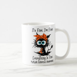 Mug Chat noir drôle Son fin Je suis fin Scleros Multip