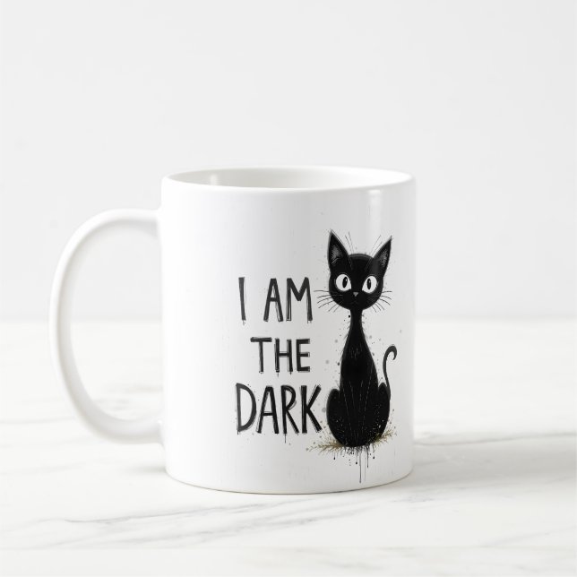Mug Chat noir éffrayant esthétique gothique (Gauche)