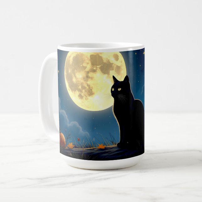 Mug Chat noir et Citrouille (Devant gauche)
