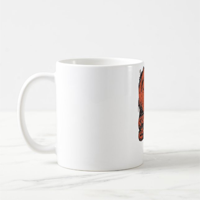 Mug Chat noir et Citrouille - Halloween T-shirt Art Cl (Gauche)