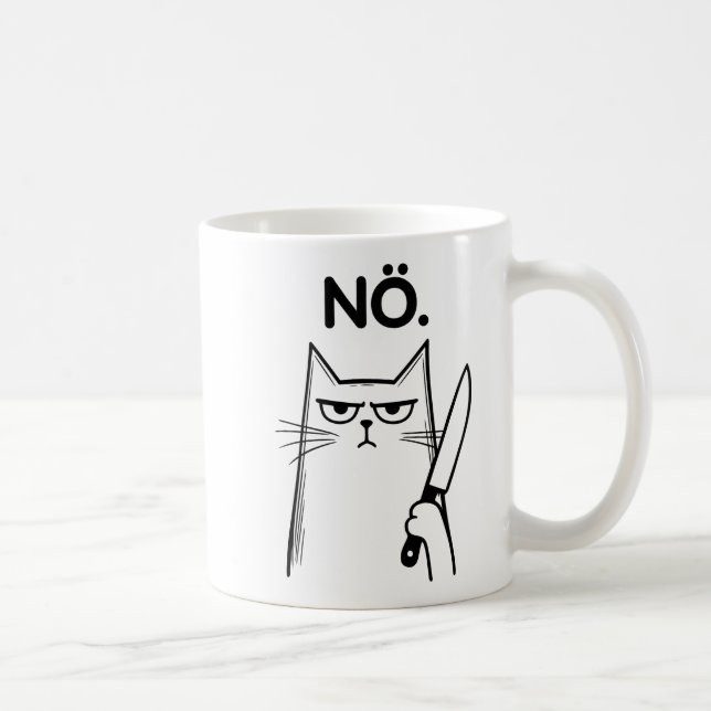 Mug Chat noir grumeux Nope Funny Crew (Droite)