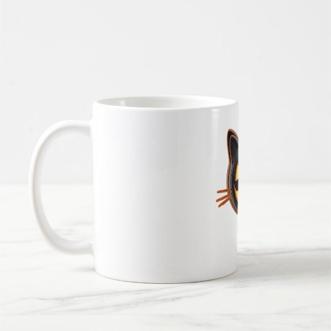 Mug Chat noir Jack o'Lantern Emoji T-shirt classique (Gauche)