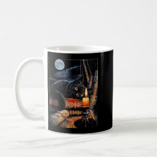 Mug Chat Noir Lisant des Livres Rituel de Sorcellerie