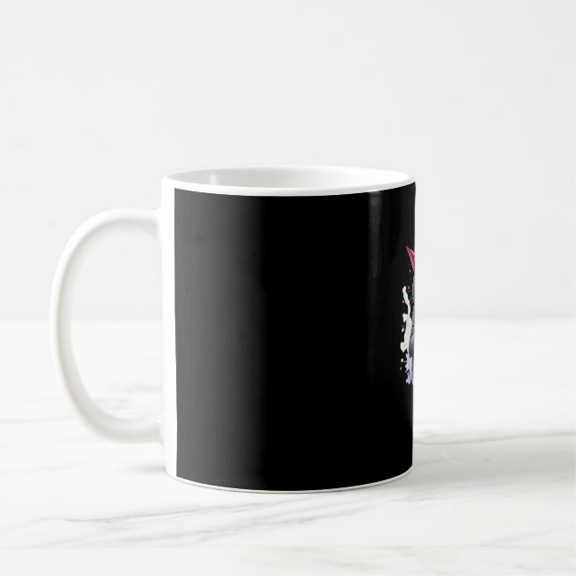Mug Chat noir mignon en sorcier Casquette - Halloween  (Gauche)