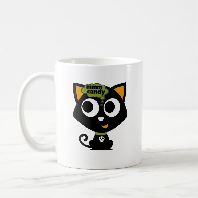 Mug Chat noir Mmm Candy Halloween (Gauche)