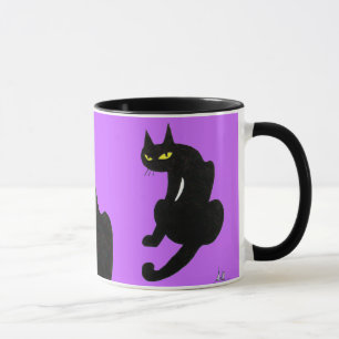 Mug CHAT NOIR NINJA Ultra violet violet violet