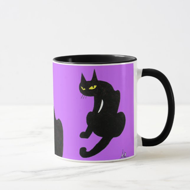 Mug CHAT NOIR NINJA Ultra violet violet violet (Droite)
