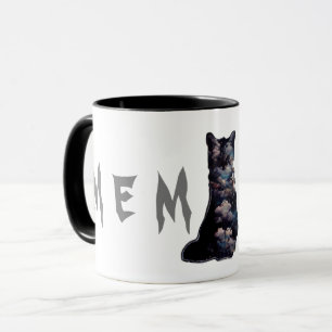 Mug Chat noir nuageux