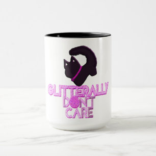 Mug Chat noir pailleté s'en fiche