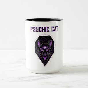Mug Chat Noir Psychique Halloween Chemise Tri-Blend