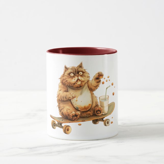 Mug Chat orange choqué (Centre)
