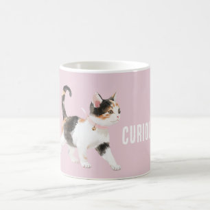 Mug Chat orange noir et blanc