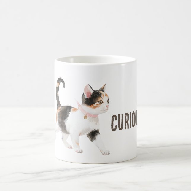 Mug Chat orange noir et blanc (Centre)