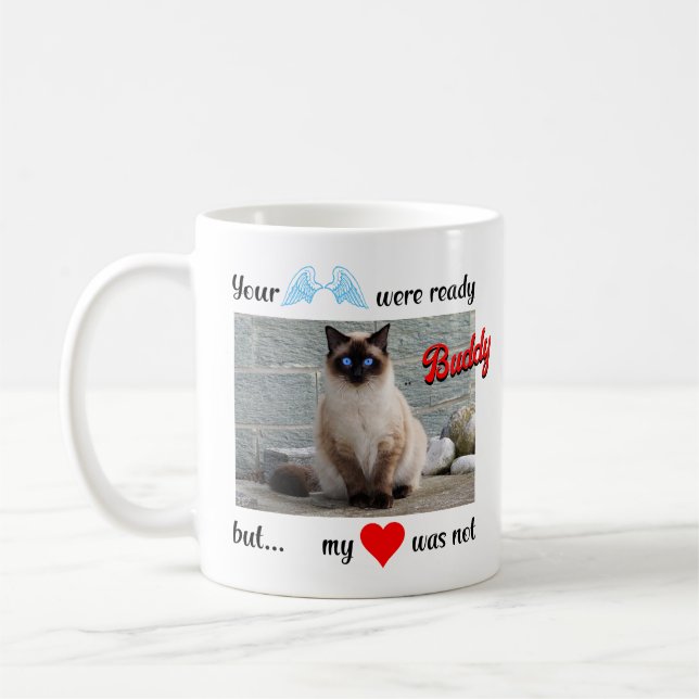 Mug Chat ou chien commémoratif personnalisé (Gauche)
