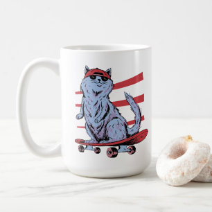 Mug Chat patineur Skateboardeur Skateboard Skateboardi