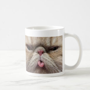 Mug Chat persan collant la langue