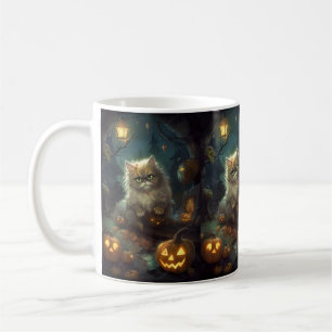Mug Chat perse d'Halloween avec effroi Citrouille