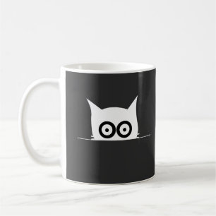 Mug Chat qui regarde à peine Petit coffre Noir et Blan