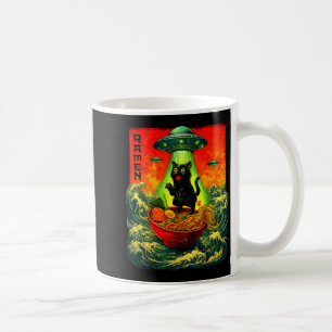 Mug Chat Ramen Alien Ufo Art Rétro Cadeaux Hommes F