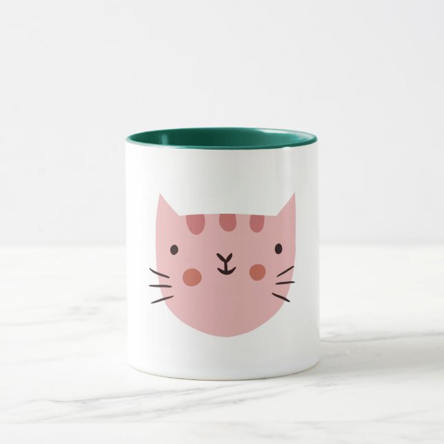 Mug Chat rose mignonne drôle (Centre)