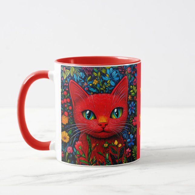 Mug Chat Rouge (Gauche)