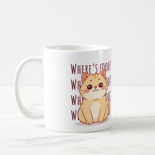 Mug Chat roux affamé  (Gauche)