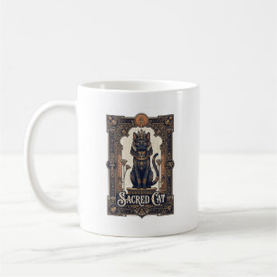 Mug Chat Sacré Chat Égypte Antique Vintage Vector Art