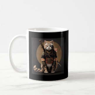 Mug Chat samouraï japonais