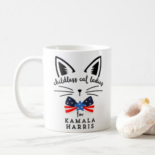 Mug Chat sans enfant Lady Kamala Harris Président 2024