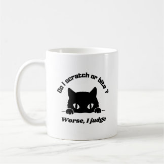 Mug Chat Sarcastique. Chat en colère. Un chat de jonct